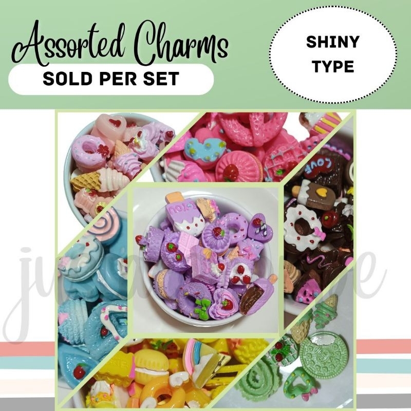 Assorted Charms - 10pcs - Candies Cookies Donuts Ice Creams and others ...