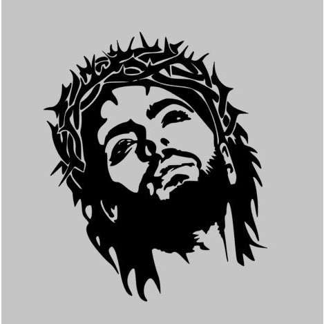 Jesus Christ with Crown of Thorns Decal / Sticker for cars