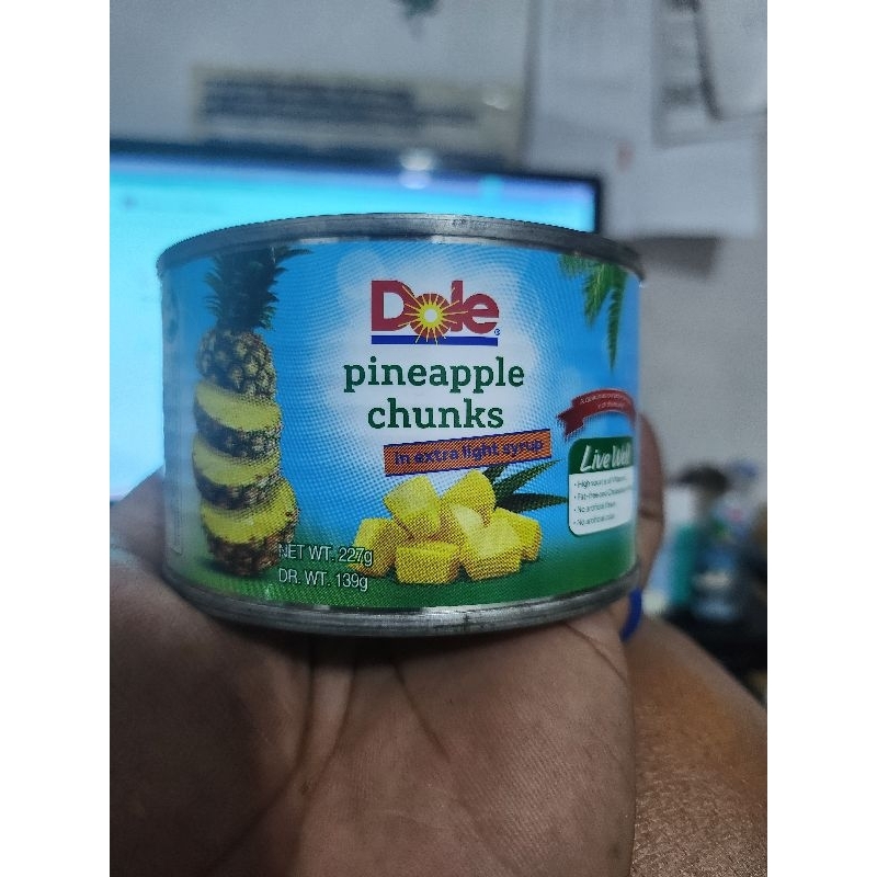 DOLE PINEAPPLE CHUNKS 227G Shopee Philippines
