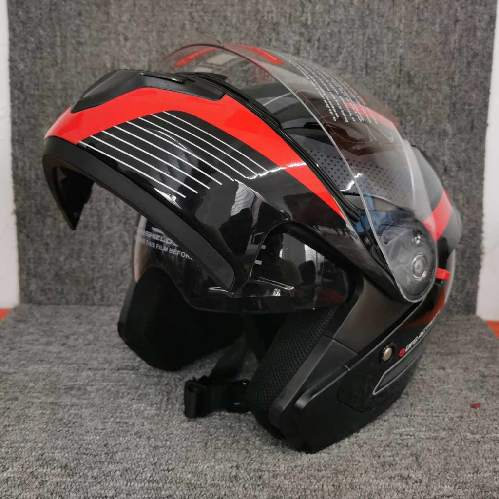 MOTOMAN Motorcycle Modular Helmet dual lens day and night large size ...
