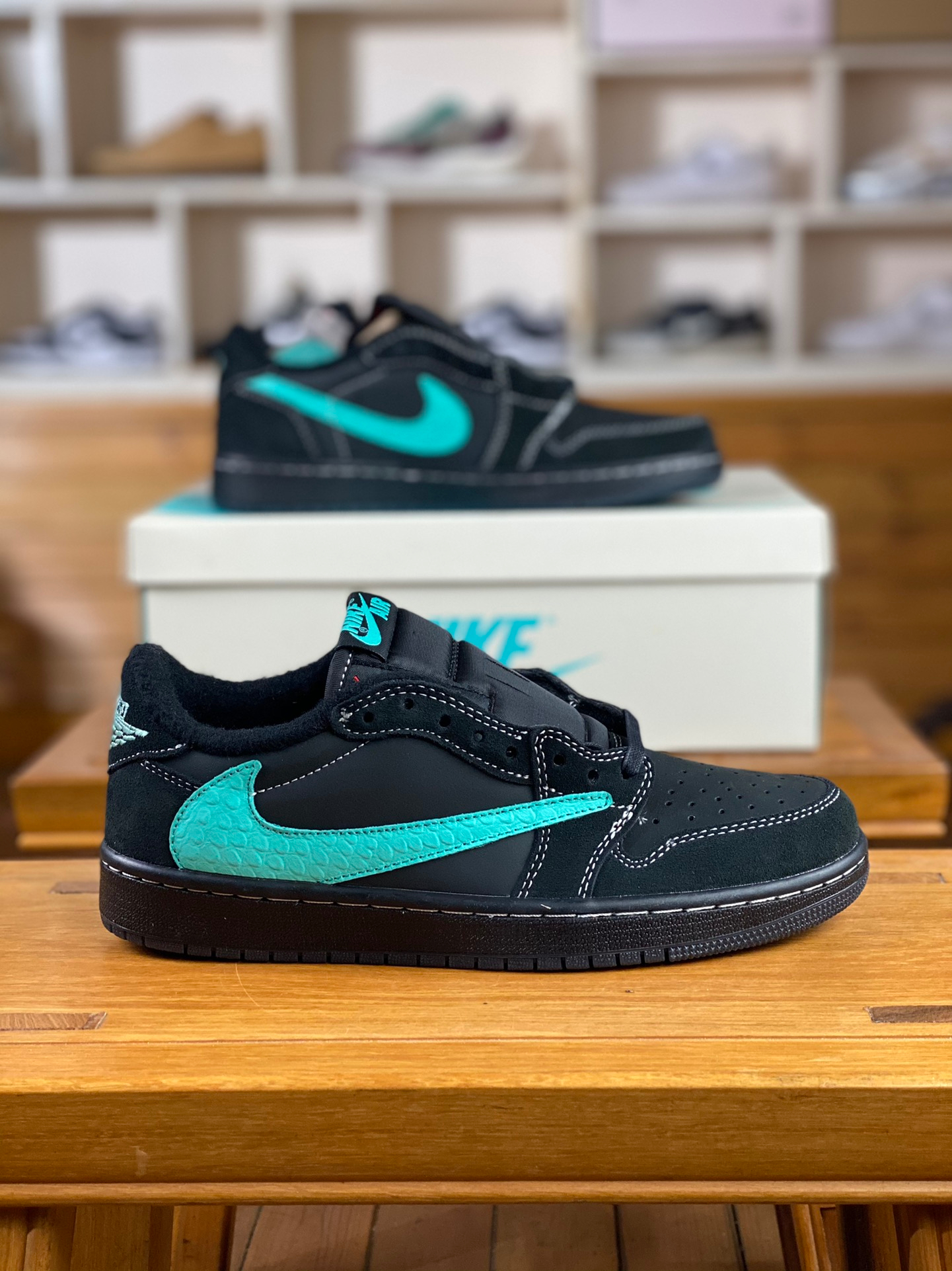 travis scott blue sneakers