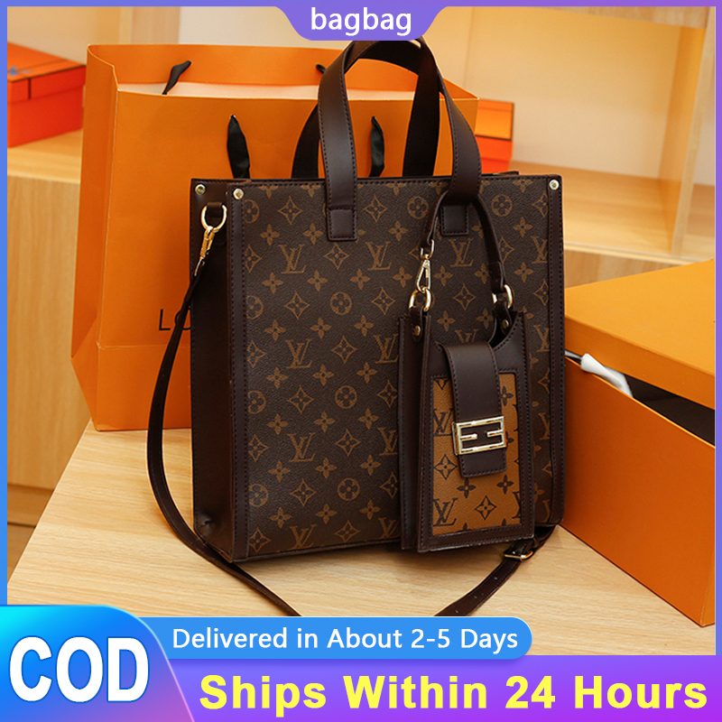 2023 Women's Handbag Large Capacity Shoulder Bag with zipper messenger bag Women's Bag Shopee
