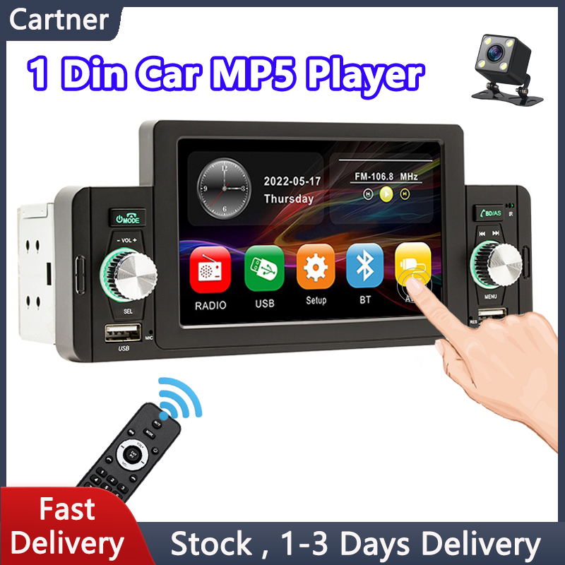 1 Din Car Stereo 5 Inch Touch Screen Car Radio Stereo Bluetooth Multimedia Car MP5 Player