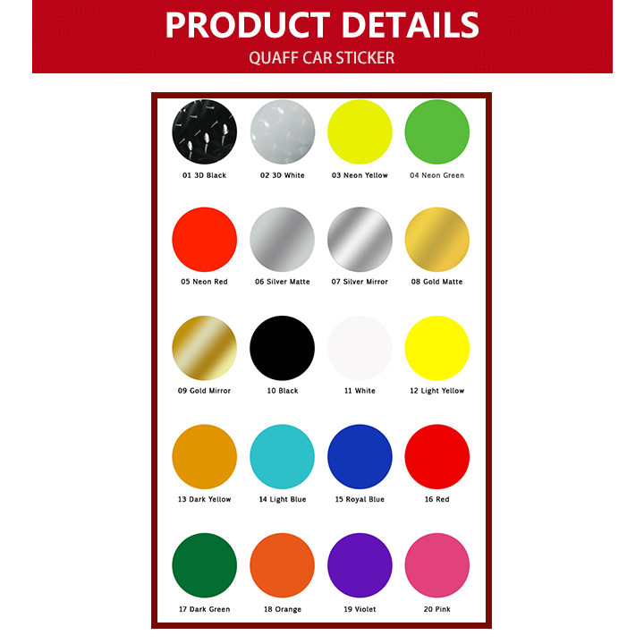 QUAFF Car Sticker 24inches x 10meters (Decals for Motors and Cars ...