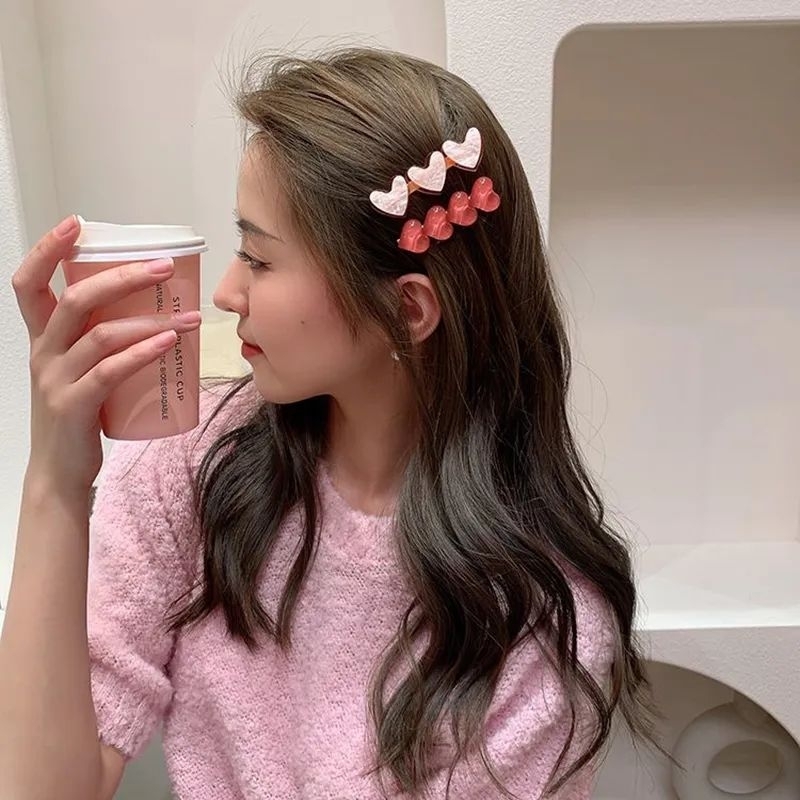 Heart Hair Clips Cute Girls Accessories Pinches Girl Fashionable Clip