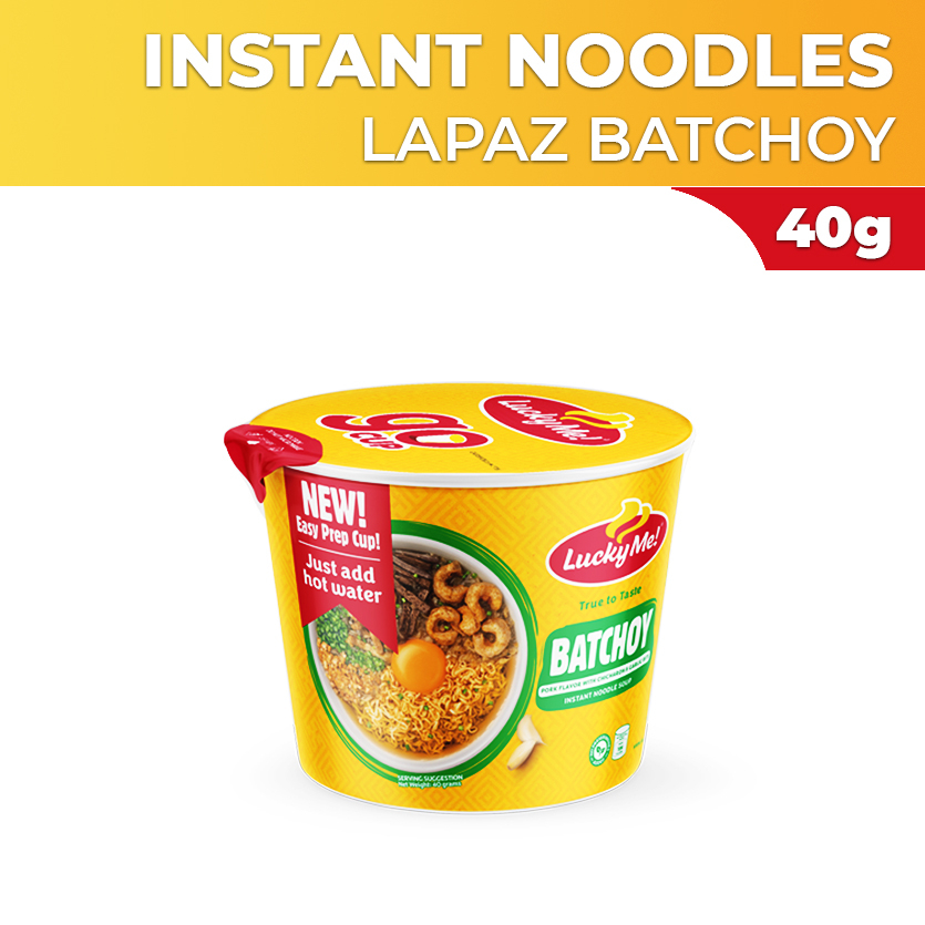 Lucky Me! Go Cup Mini Instant Noodle Soup Lapaz Batchoy 40g Shopee