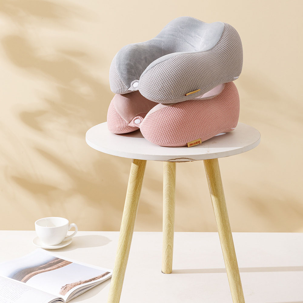 YFGHH-1538 U-Shaped Neck Pillow Nap Travel Light Easy Carry Storage Bag ...