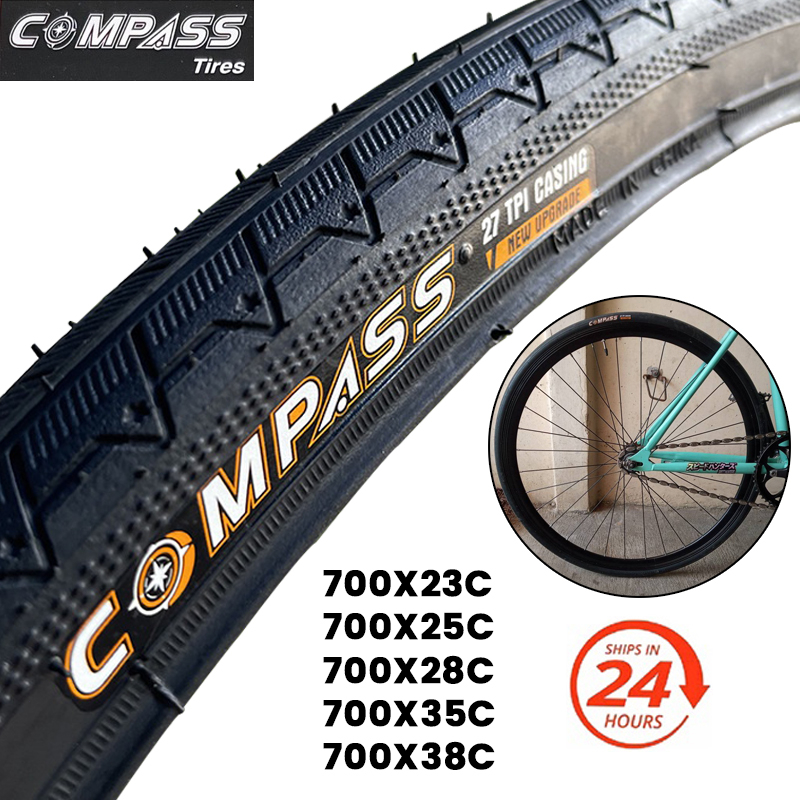 COMPASS Road Bike Tire 700 23 25 28 35 38c 700c Non slip Ultralight Bicycle Tire Cycling Accessories