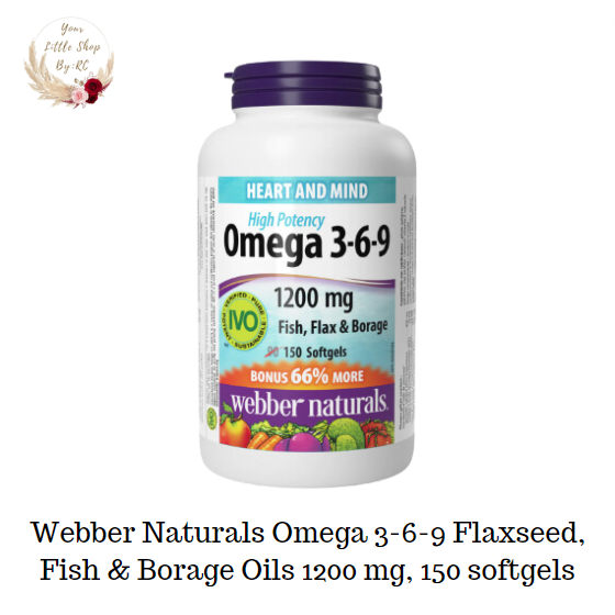 ber Naturals Omega 369 Flaxseed, Fish & Borage Oils 1200 mg, 150 softgels Shopee Philippines