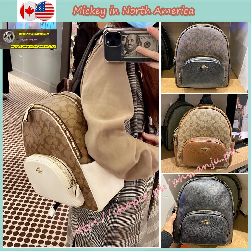US Purchasing 100 authentic leather backpack schoolbag small travel