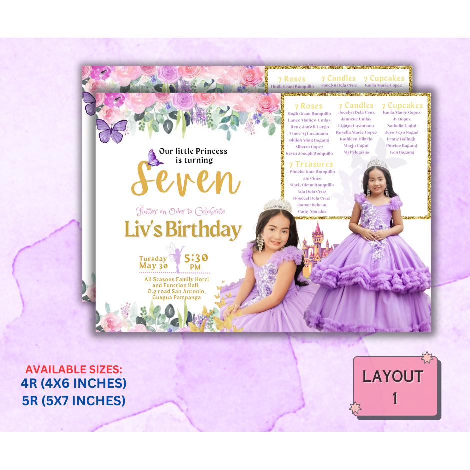 7th Birthday Invitation With Seven Traditions | Shopee Philippines