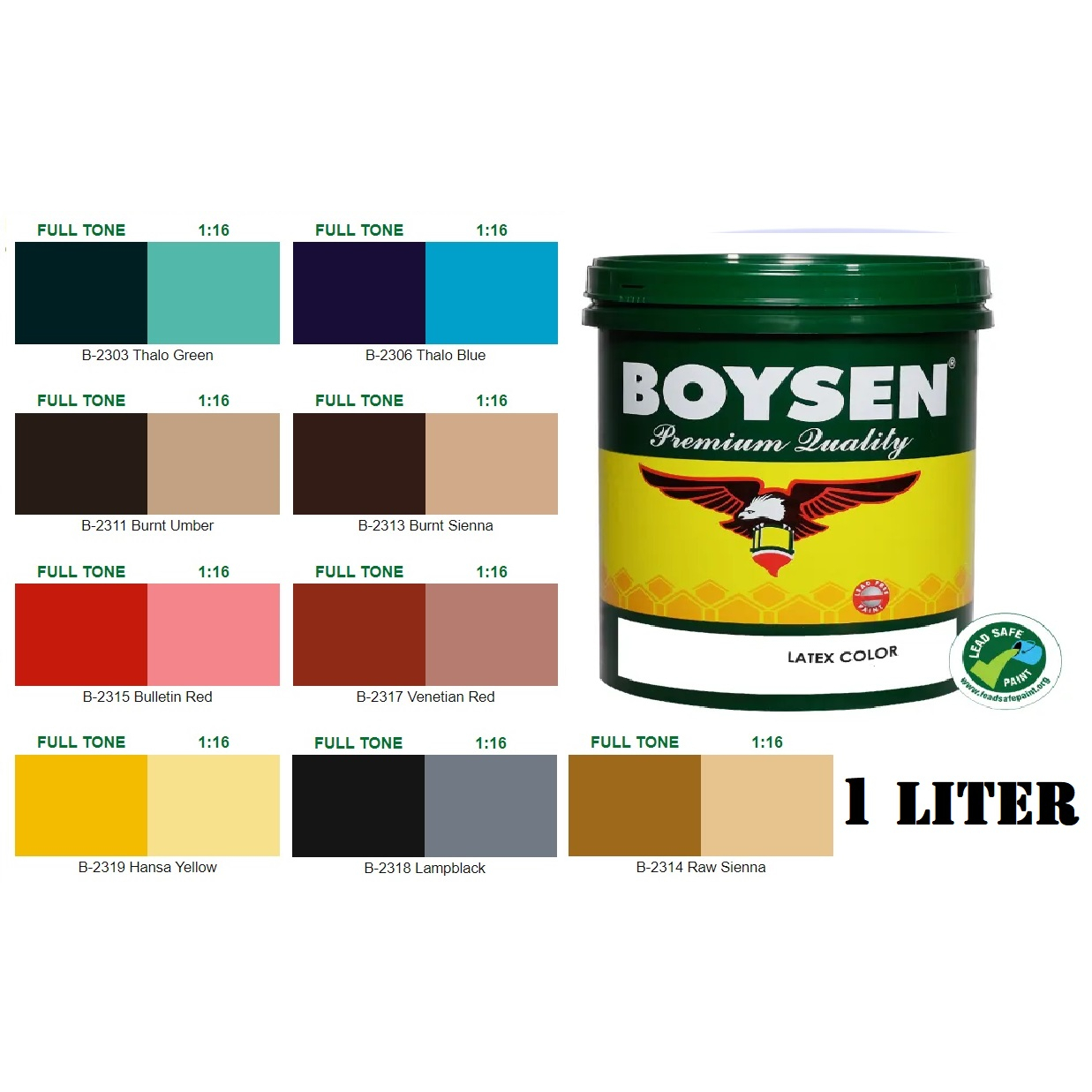 BOYSEN ACRY COLOR 1 LITER | WATER BASE ORIGINAL COLORS | Shopee Philippines