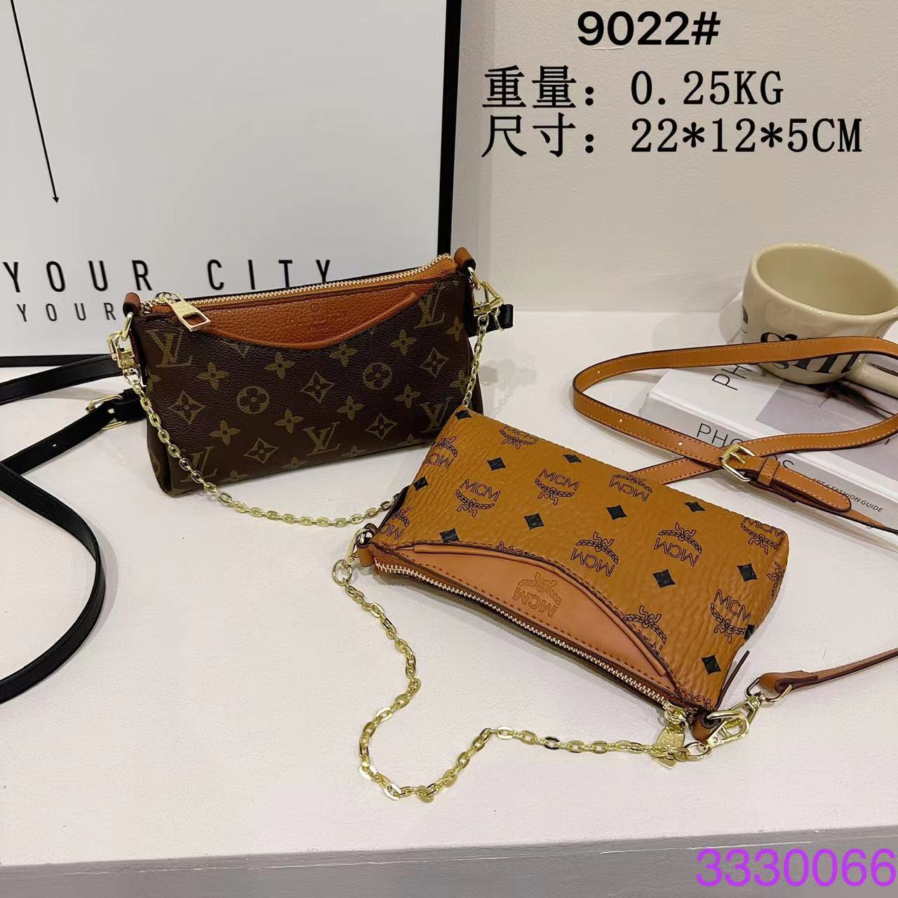 AK Top grade leather design sling bag with box for women(B1477