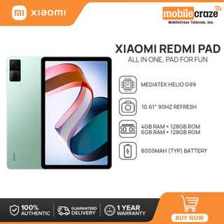 Global Version Xiaomi Redmi Pad 64GB / 128GB ROM Tablets 90Hz 10.61 2K  Display Helio G99 8000mAh