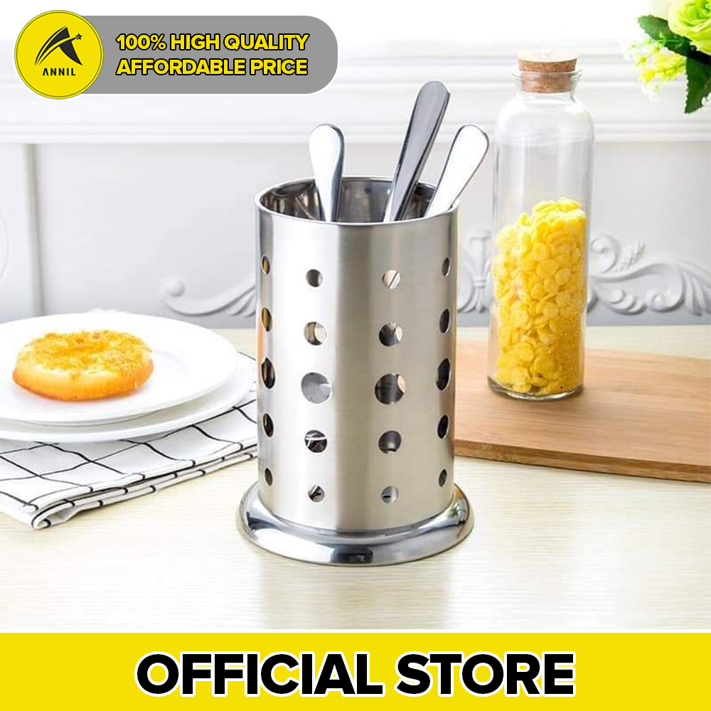 Annil Stainless Steel Kitchen Utensil Holder Cutlery Drainer, Kitchen Cutlery Holder Shopee