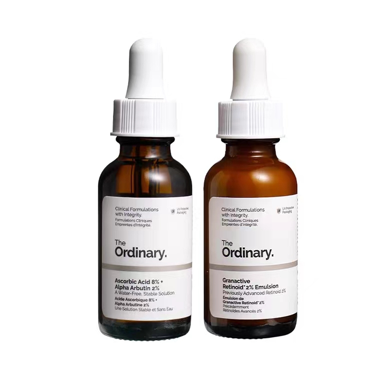 The Ordinary early C late A set of 8%vc arbutin +2% vitamin A alcohol ...