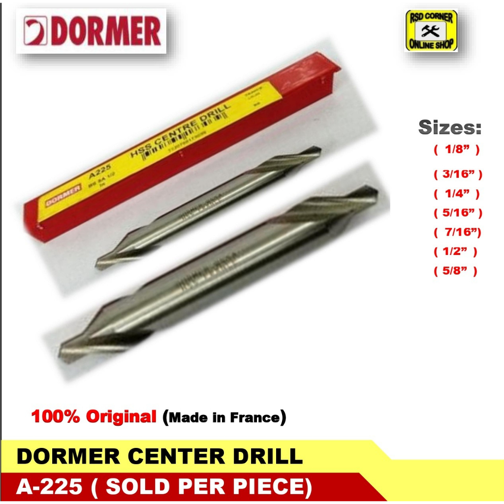 GENUINE DORMER CENTER DRILL A225 ( Bs1, Bs2, Bs3, Bs4, Bs5, Bs5A,Bs6