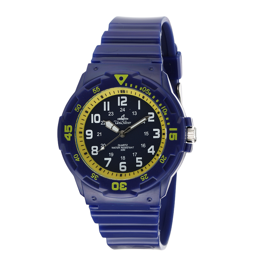 UniSilver TIME men s Analog Navy Blue Rubber KW3908 1105 Watch