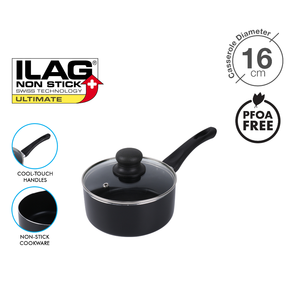 Clique NonStick Saucepan 16cm / 18cm PFOA Free Bakelite Handles