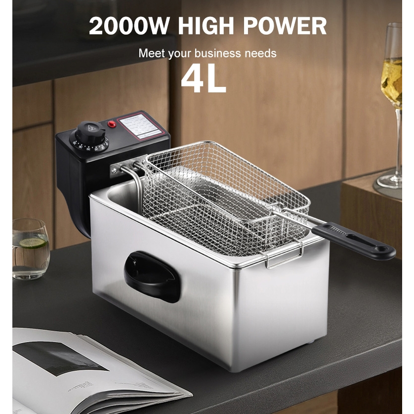 MAX_STAR Deep Fryer Electric Stainless Steel Deep Oil Fryer Machine