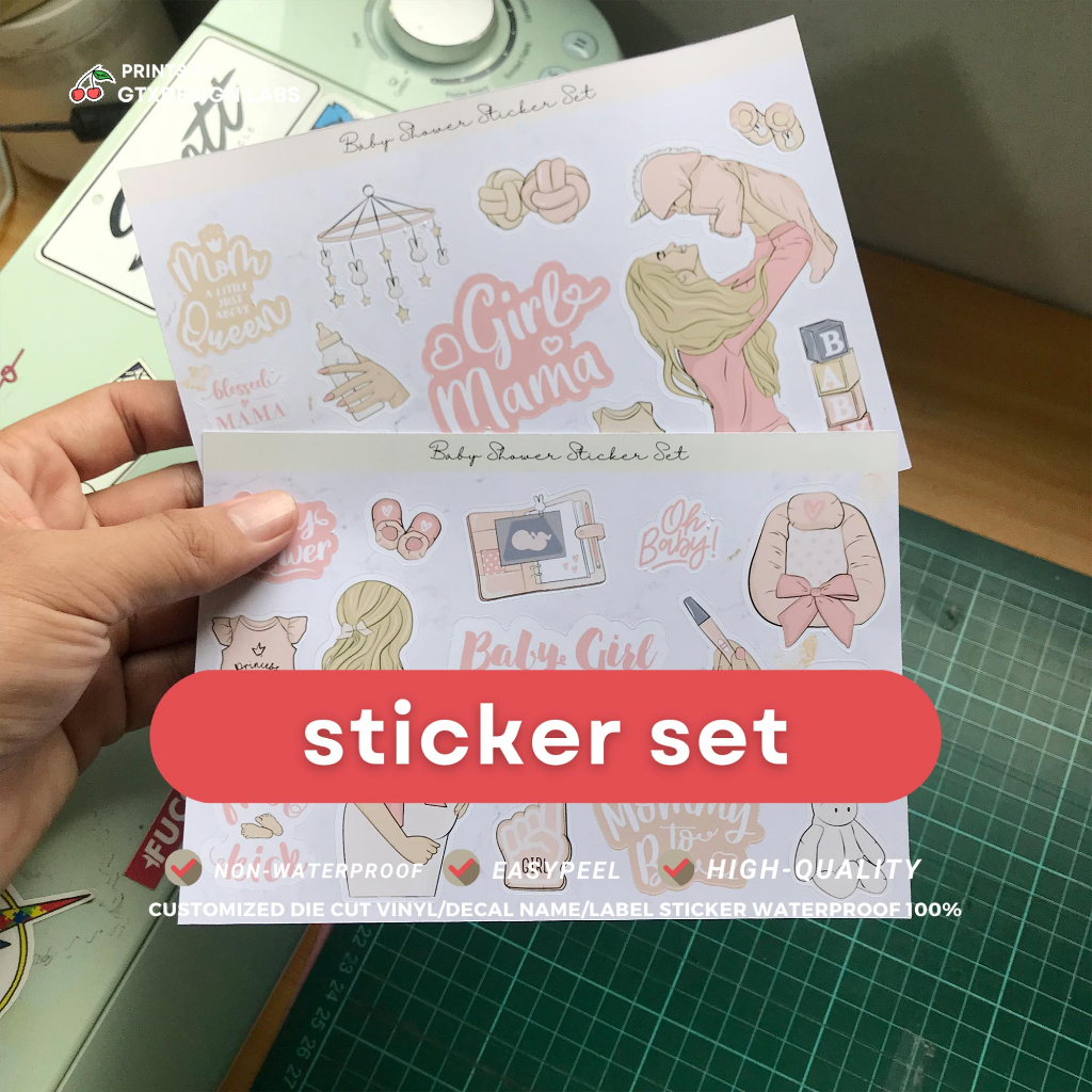 Sticker Set Baby Shower Baby Boy Baby Girl | Shopee Philippines