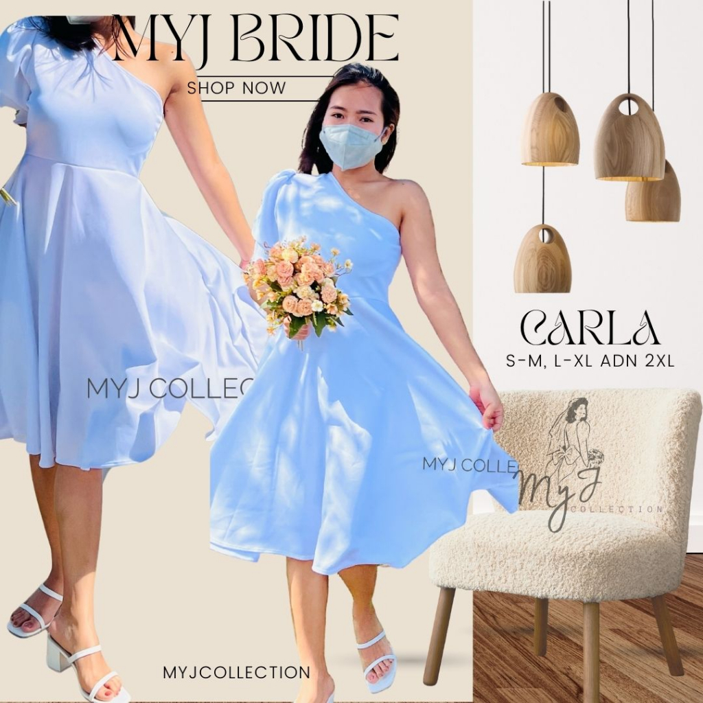 PLUS SIZE WHITE DRESS FOR CIVIL WEDDING DRESS Shopee Philippines