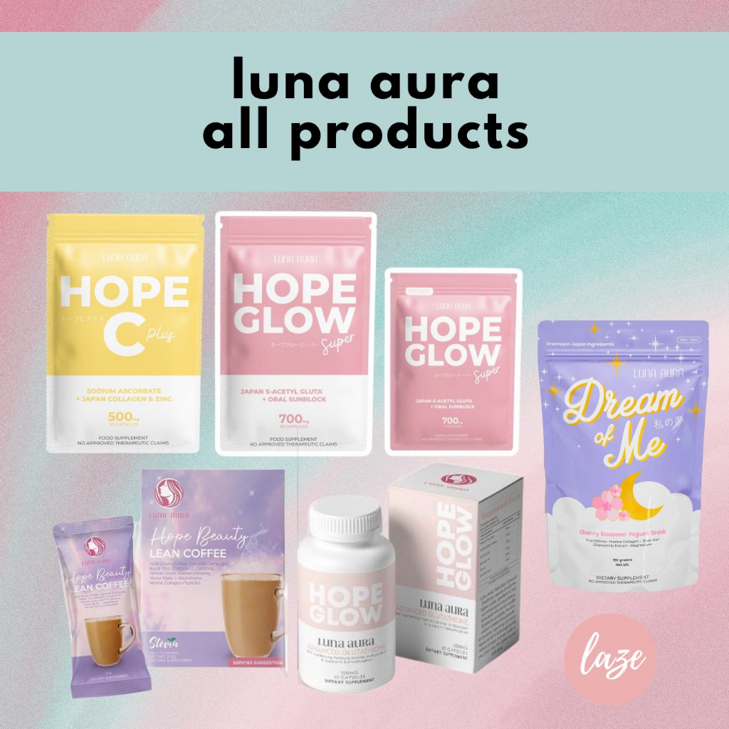 Luna Aura Hope Glow Advanced Glutathione Hope Beauty Lean Coffee Hope C Plus Shopee Philippines