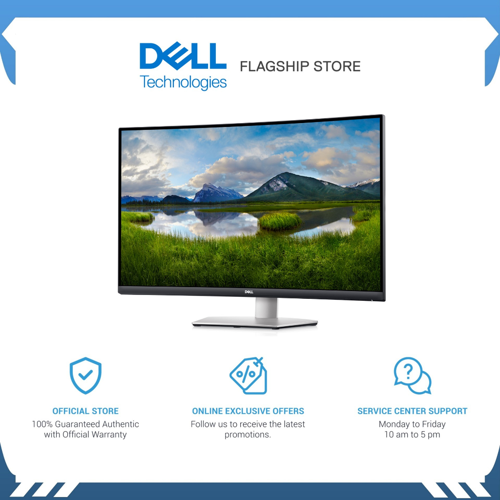 Dell S3221QS Curved Monitor 32Inch 4K UHD up to 140 Hz LEDbacklit LCD