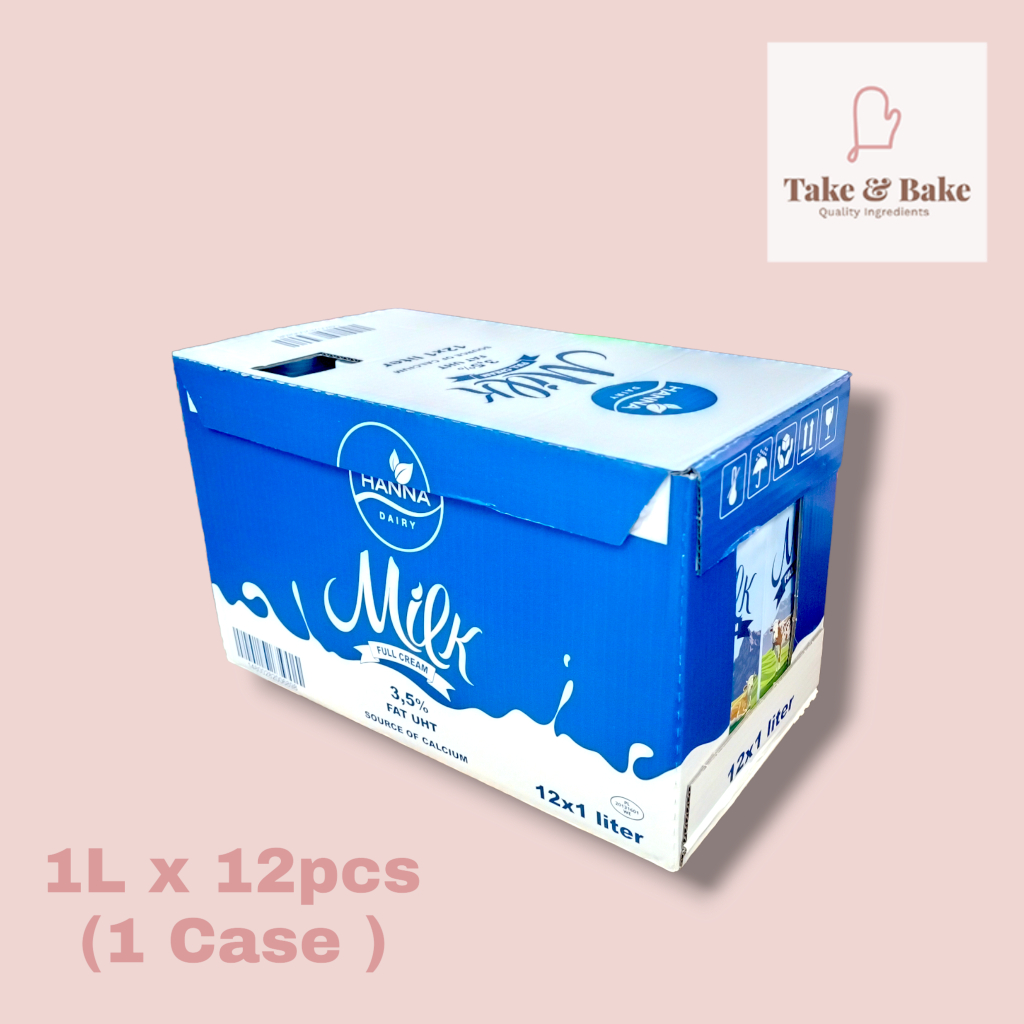 Hanna Full Cream Milk 1L x 12 (1 Case) Shopee Philippines