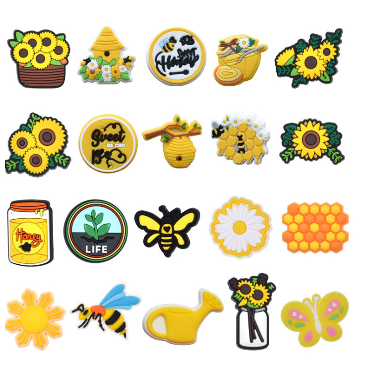 Crocs Flowers sunflower girls pins jibbitz for shoes bags Cod Shopee