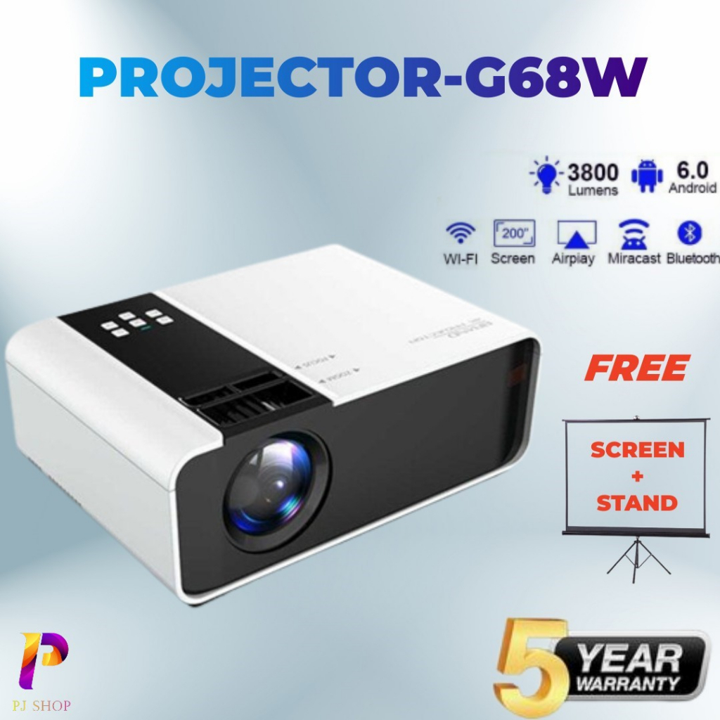 6000 lumens G86 Projector FULL HD 1080P Android Mini Projector WIFI LCD