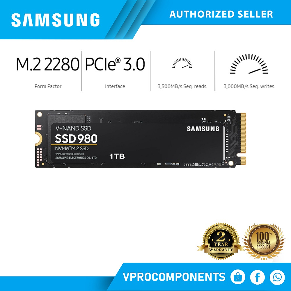 SAMSUNG 980 PCIe 3.0 NVMe M.2 | 1TB | Solid State Drive | Shopee ...