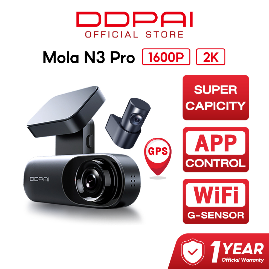 [Black Friday] DDPAI Mola N3 Pro Dashcam 1600p 2K GPS QHD Night Vision ...
