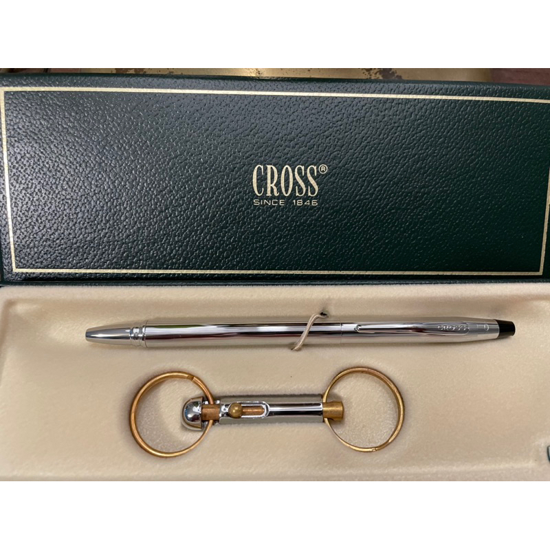 Cross Classic Century,Lustrous Chrome Ballpoint Pen and Matching Key ...