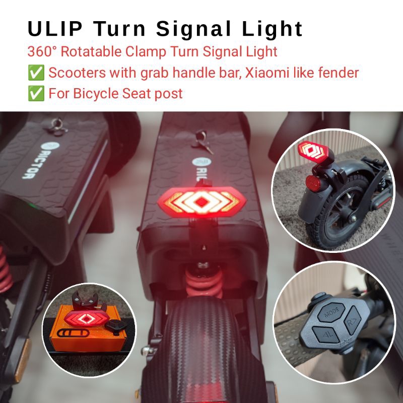ULIP Rear Fender Turn Signal Large Clip Tail Light With Remote For ...