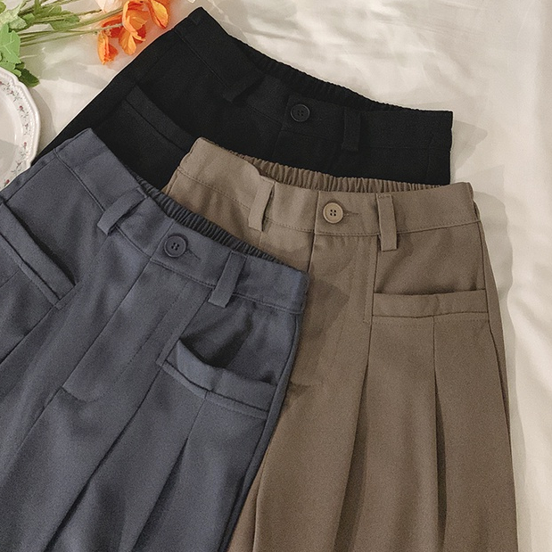 Lenbach Women's Suit Pants High Waist Wide Leg Pants with Pocket