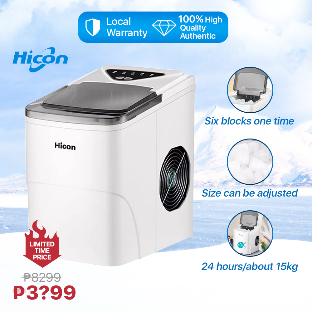 Hicon Ice Maker Mini Business Home Electric Automatic 15kg24H Fast Ice