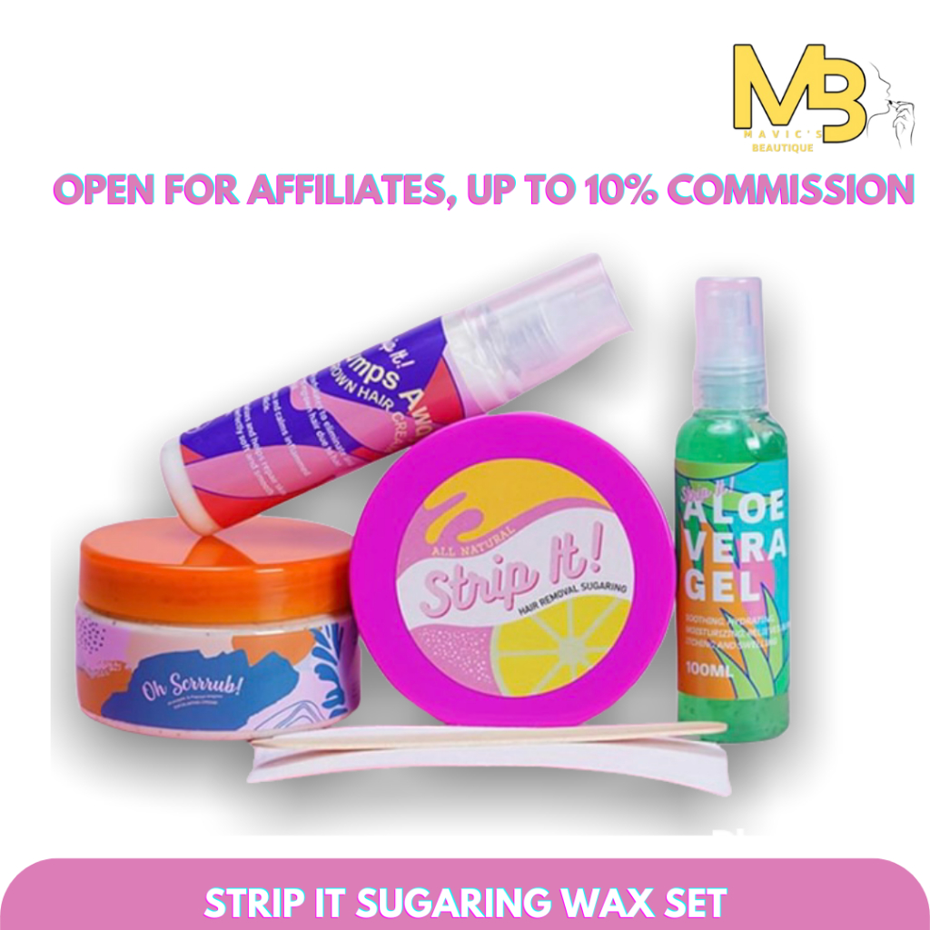 STRIP IT Hair Removal Sugaring Wax, Bumps Away Ingrown Hair,Aloe Vera