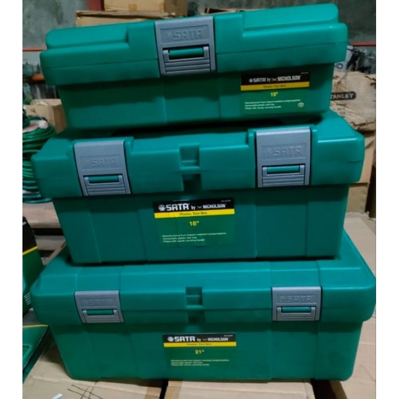 SATA PLASTIC TOOL BOX 15“ , 18“ , 21“ | Shopee Philippines