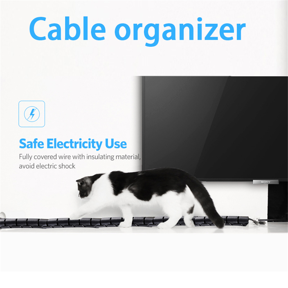 Flexible Spiral Tube Winding Envelope Tube Storage Cable Management ...