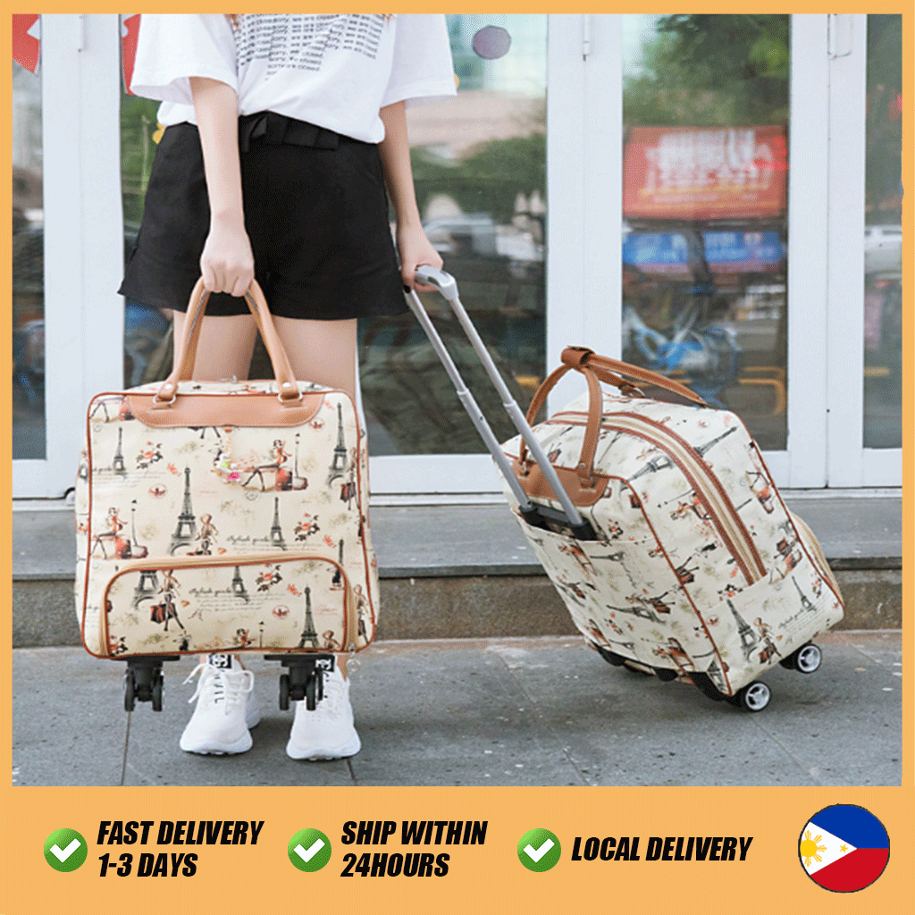 Korean Fashion Luggage 20 inches Suitcase Water Resistant PU Leather