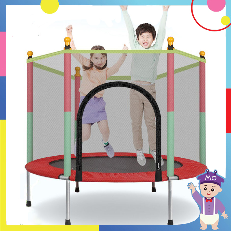 Free Shipping 140x122CM Trampoline for Kids with Safety Net Weight 100 ...