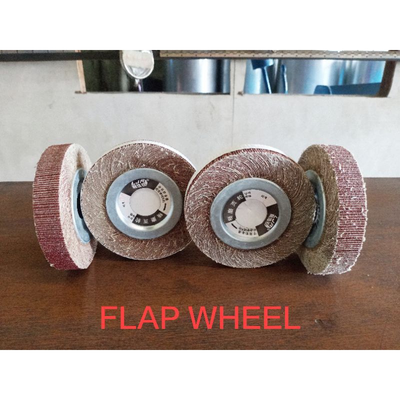 FLAP WHEEL GRINDER STRAIGHT 25MM INNER HOLE ( hairline finish /satin
