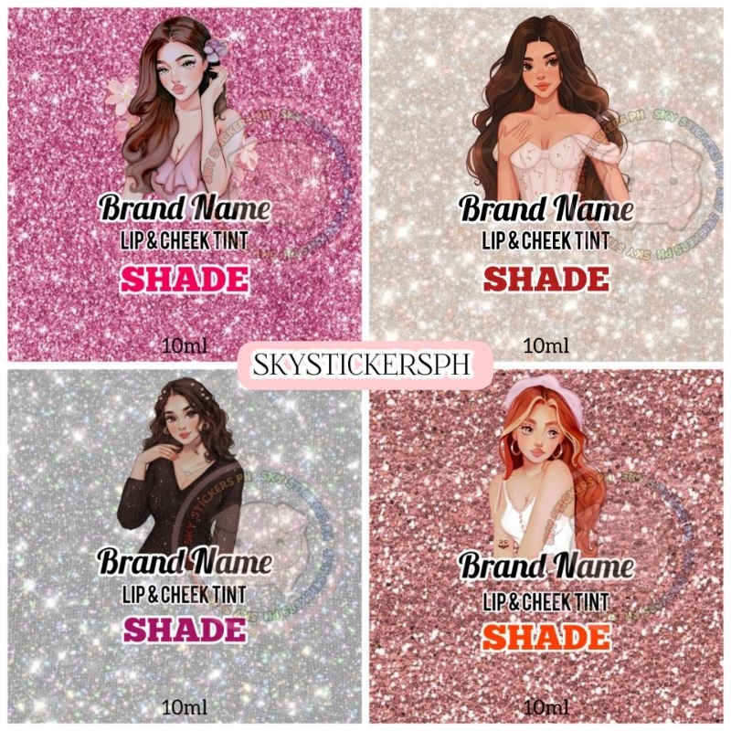 Customized sticker label for your lip tint brand Layout#9 | Shopee ...