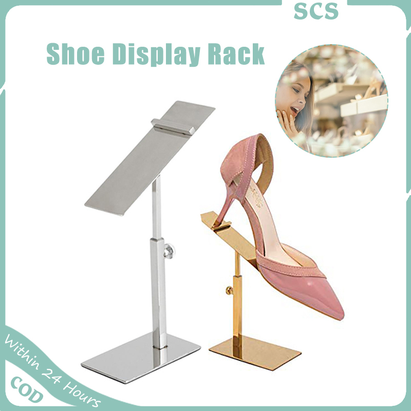 Stainless Steel Adjustable Height Shoe Rack High Heel Shoe Display Stand Shopee Philippines