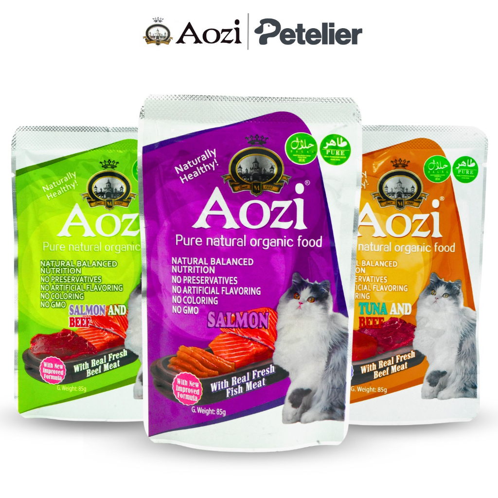 Aozi Organic Wet Cat Food in Pouch 85g for Adult/Kitten Shopee