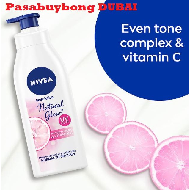 Nivea 400ml Natural Glow Body Lotion Even Tone Complex & Vitamin C