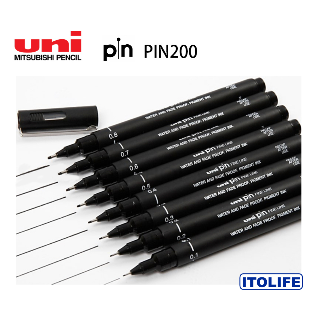 Uni Pin Fine Line | Pigment Ink, 01