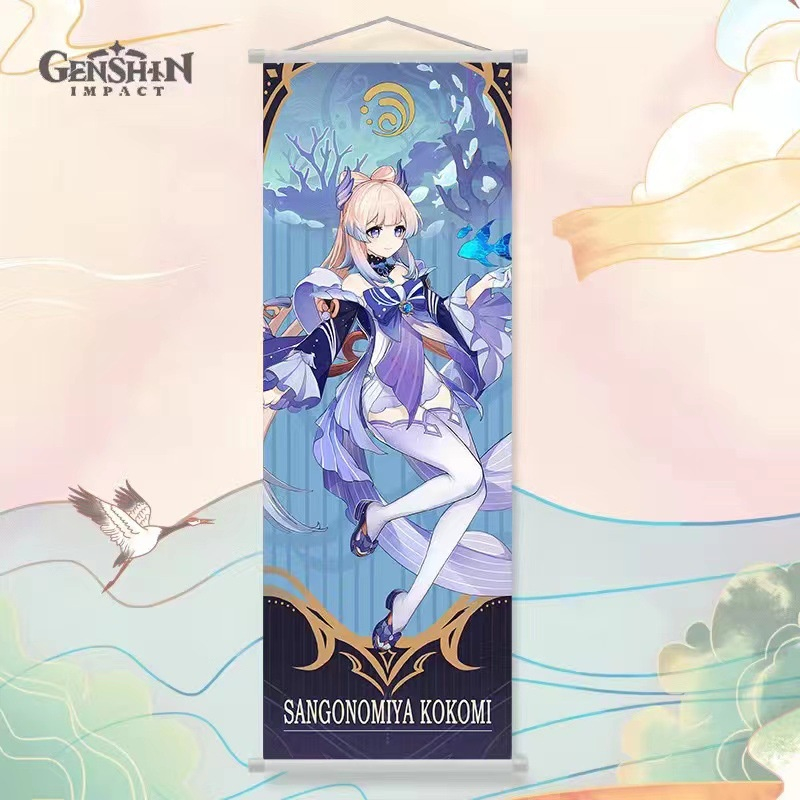 NISILA 56 cartas negras de tarot para personajes de Genshin Impact, juego de adivinación (5.5 x