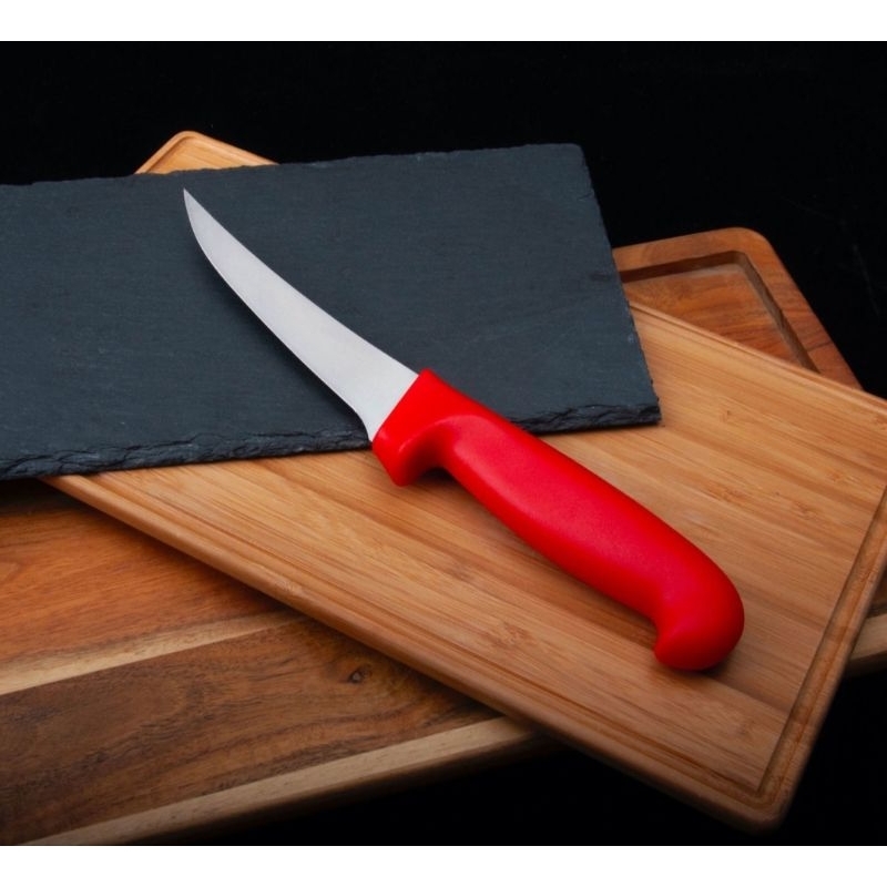 Red Boning Knife curved butcher knife 6 inches 5Cr15Mov German ...